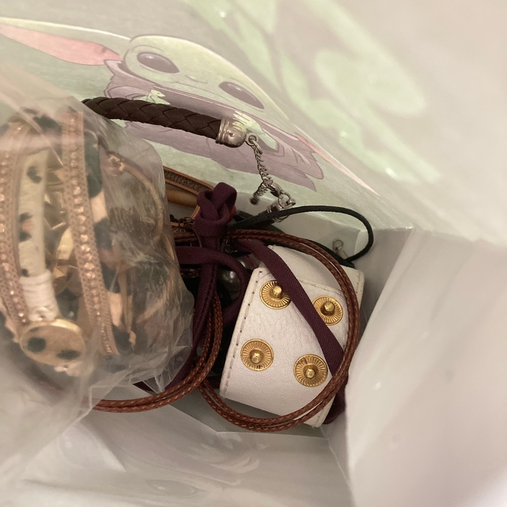 vintage mixed jewelry bag
